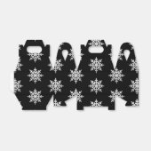 Silver Glitter Snowflake Bedankdoosjes (Uitgevouwen)