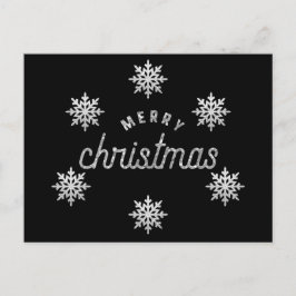 Silver Glitter Snowflake Briefkaart