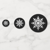 Silver Glitter Snowflake Confetti (Voorkanten)