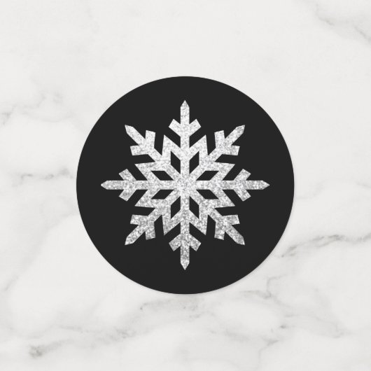 Silver Glitter Snowflake Confetti (Kleine voorkant)