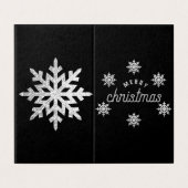 Silver Glitter Snowflake-kerstkaarten Kaart (Buitenkant ongevouwen)
