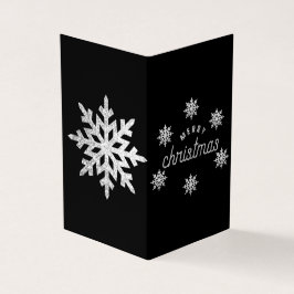 Silver Glitter Snowflake-kerstkaarten Kaart