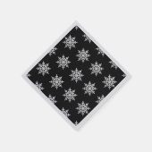 Silver Glitter Snowflake Pattern Napkins Servet (Hoek)