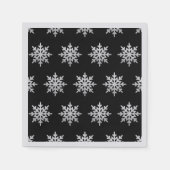 Silver Glitter Snowflake Pattern Napkins Servet (Voorkant)
