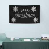 Silver Glitter Snowflake Spandoek (Beurs)