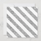 Silver Glitter Snowflake Xmas Holiday Kaart (Achterkant)