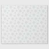 Silver Glitter Snowflakes Cadeaupapier (Vlak)