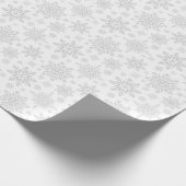 Silver Glitter Snowflakes Cadeaupapier (Hoek)