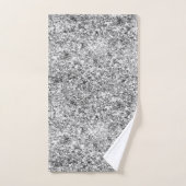 Silver Glitter Sparkle Bad Handdoek (Handdoek)