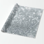 Silver Glitter Sparkle Bokeh Lights Glamor Chic Cadeaupapier<br><div class="desc">Verpakkingspapier</div>