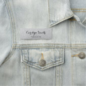 Silver Glitter Sparkle-code voor werknemers Naamplaatje (In situ)