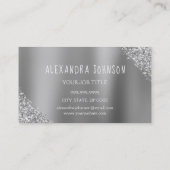 Silver Glitter Sparkle Eyelashes Lashes Brows Visitekaartje (Achterkant)