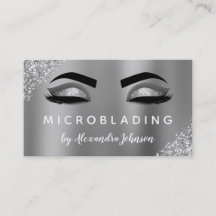 Silver Glitter Sparkle Eyelashes Microblading