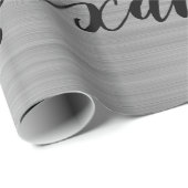 Silver Glitter Sparkle Eyelashes Monogram Naam Cadeaupapier (Rol Hoek)