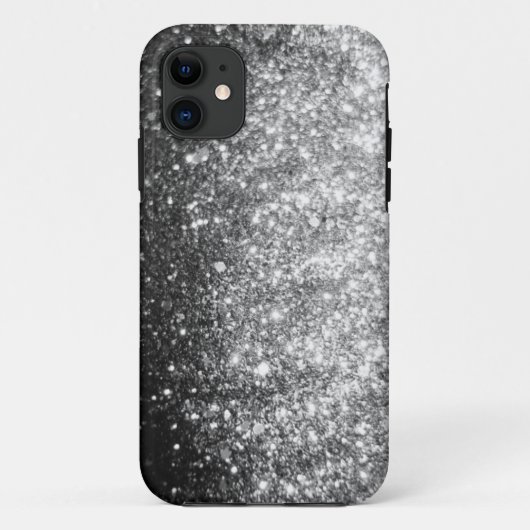 Silver GLitter Sparkle iPhone Case (Achterkant)