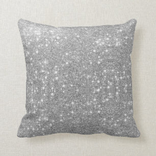 Silver Glitter Sparkle Metal Metallic Kijk Kussen
