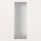 Silver Glitter Sparkle Metal Monogram Naam Yogamat (Achterkant)