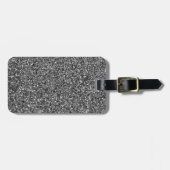 Silver Glitter Sparkle Metallic Bagagelabel (Voorkant horizontaal)