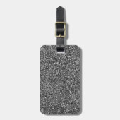 Silver Glitter Sparkle Metallic Bagagelabel (Voorkant verticaal)