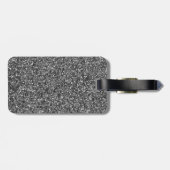 Silver Glitter Sparkle Metallic Bagagelabel (Achterkant horizontaal)