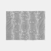 Silver Glitter Sparkle Metallic Kijk Fleece Deken (Voorkant (Horizontaal))