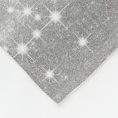 Silver Glitter Sparkle Metallic Kijk Fleece Deken (Hoek)