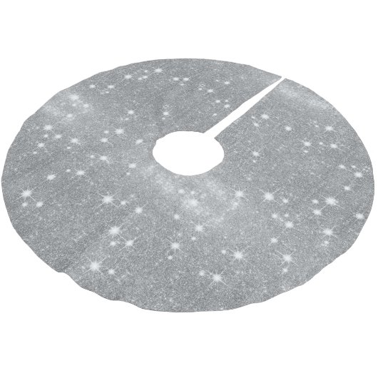 Silver Glitter Sparkle Metallic Kijk Kerstboom Rok (Gekanteld)