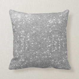 Silver Glitter Sparkle Metallic Kijk Kussen