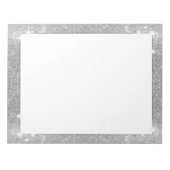 Silver Glitter Sparkle Metallic Kijk Notitieblok (Voorkant)