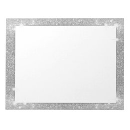 Silver Glitter Sparkle Metallic Kijk Notitieblok