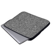 Silver Glitter Sparkle Metallic Laptop Hoes (Voorkant onderkant)