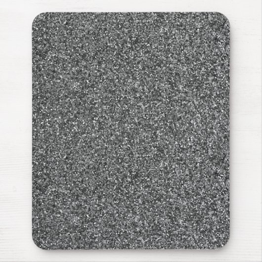 Silver Glitter Sparkle Metallic Muismat (Voorkant)