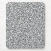 Silver Glitter Sparkle Metallic Muismat (Voorkant)