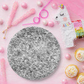 Silver Glitter Sparkle Papieren Bordje (Feest)