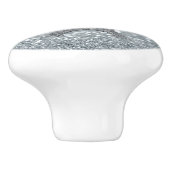 Silver Glitter Sparkle Paris Eiffel Tower Glam Keramische Knop (Zijkant)