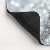 Silver Glitter Sparkle Paris Eiffel Tower Glam Muismat (Hoek)
