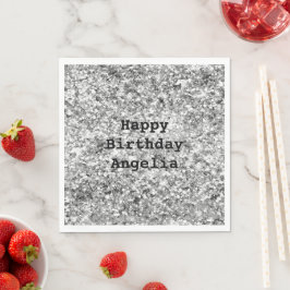 Silver Glitter Sparkle Servet