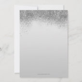 Silver Glitter Sparkle Sweet 16 Birthday Kaart (Achterkant)