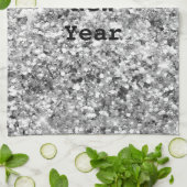 Silver Glitter Sparkle Theedoek (Gevouwen)