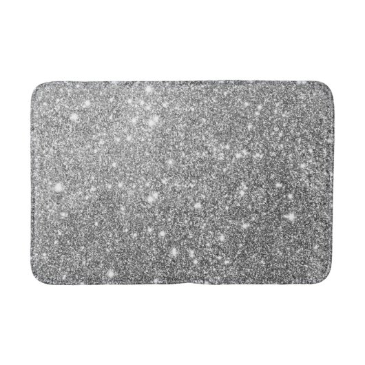 Silver Glitter Sparkles Badmat (Voorkant)