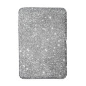 Silver Glitter Sparkles Badmat (Voorkant Verticaal)