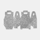 Silver Glitter Sparkles Bedankdoosjes (Uitgevouwen)