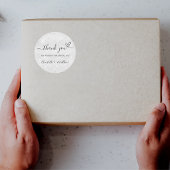 Silver glitter sparkles bedankt bruiloft ronde sticker