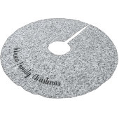 Silver glitter sparkles black white Personalize Kerstboom Rok (Gekanteld)