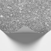 Silver Glitter Sparkles Cadeaupapier (Hoek)