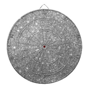 Silver Glitter Sparkles Dartbord