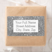 Silver Glitter Sparkles Etiket (Insitu)