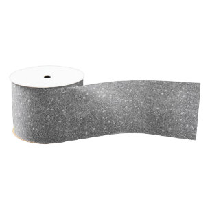 Silver Glitter Sparkles Grosgrain Lint