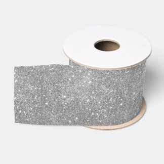 Silver Glitter Sparkles Grosgrain Lint