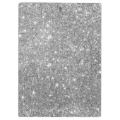 Silver Glitter Sparkles Klembord (Achterkant)
